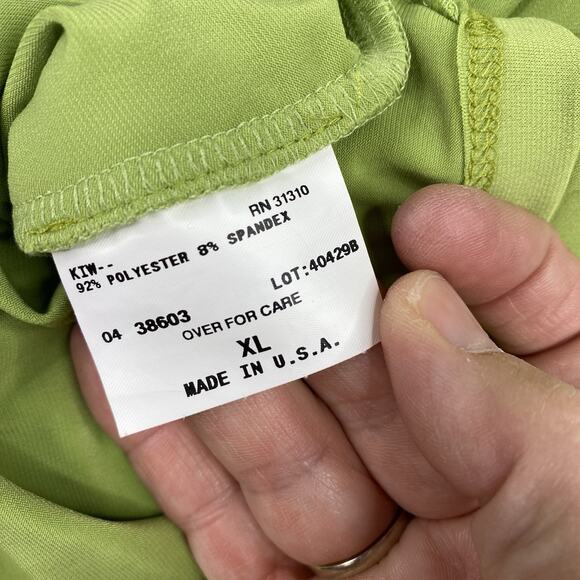 AB Studio Top Womens XL Green Y2k 90s Faux Wrap USA Made Jeweled Sleeveless NWT - Picture 10 of 10